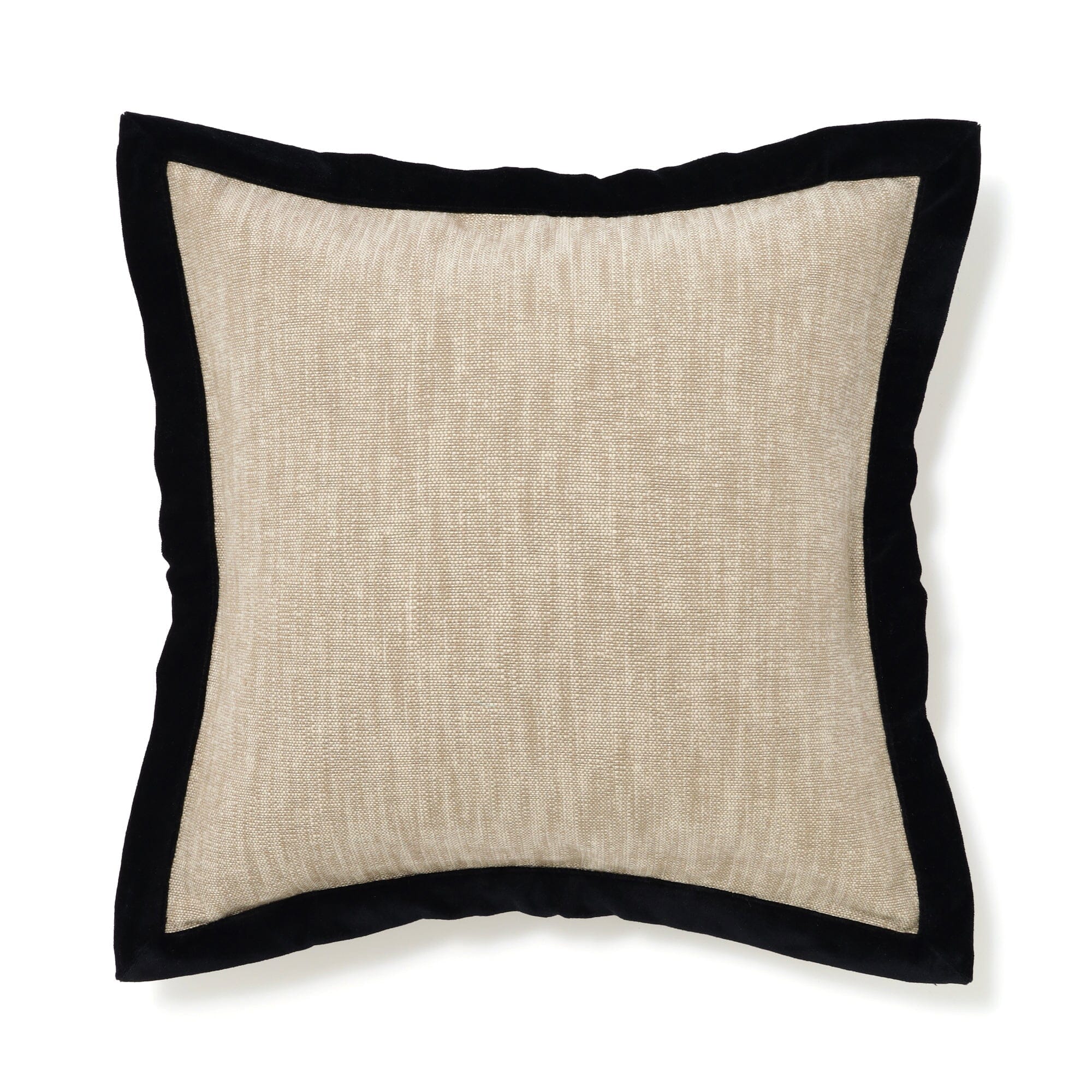 Velvet Flange Cushion Cover 450 X 450  Natural