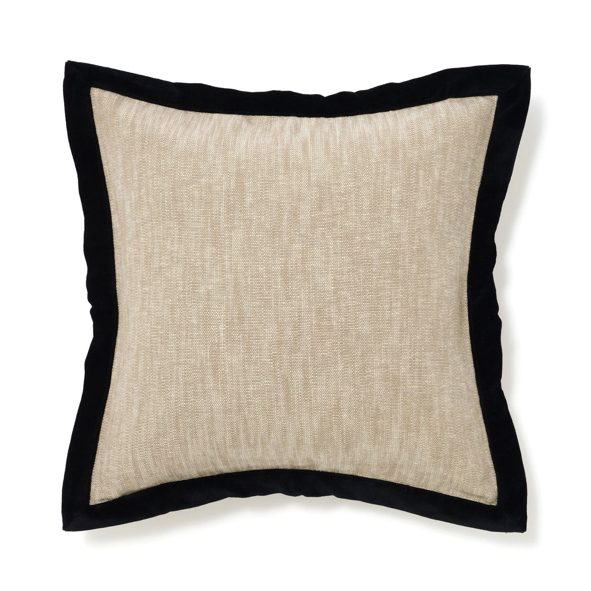 Velvet Flange Cushion Cover 450 X 450  Natural