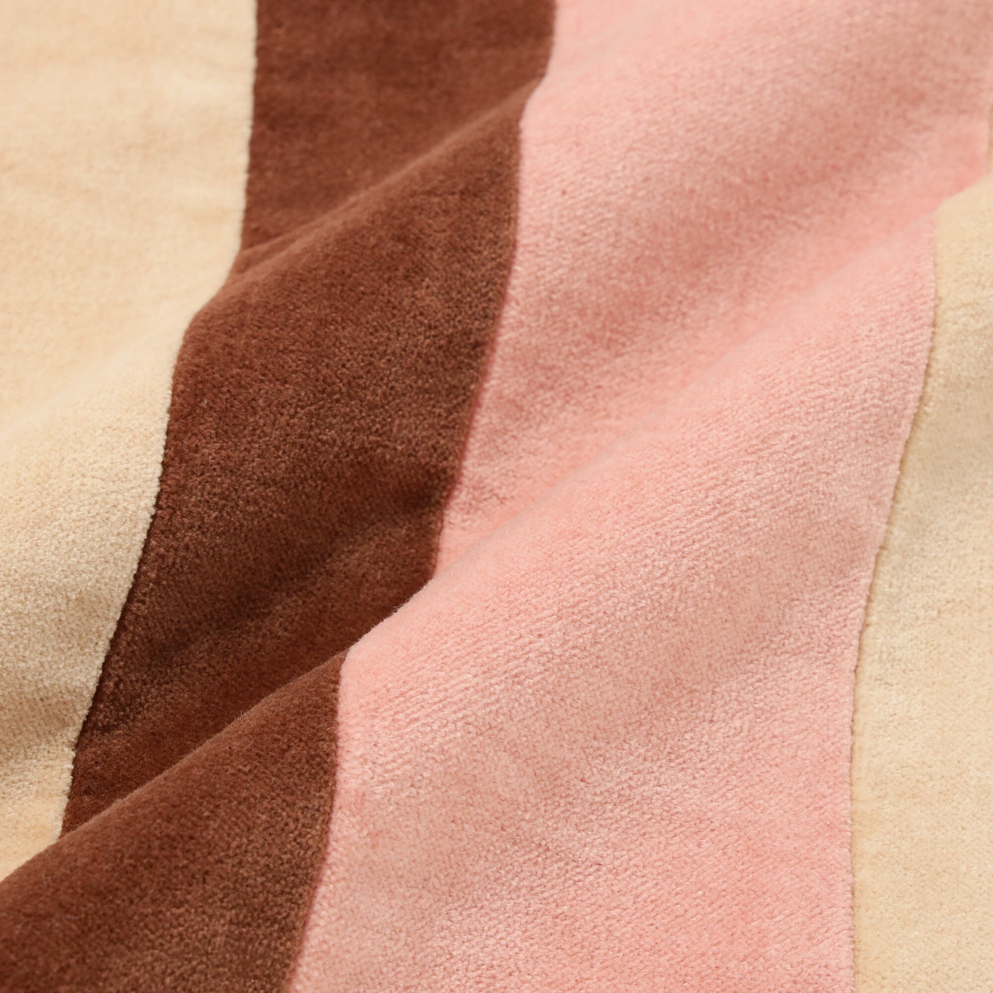 Velvet Stripe Cushion Cover 450 X 450  Beige X Pink
