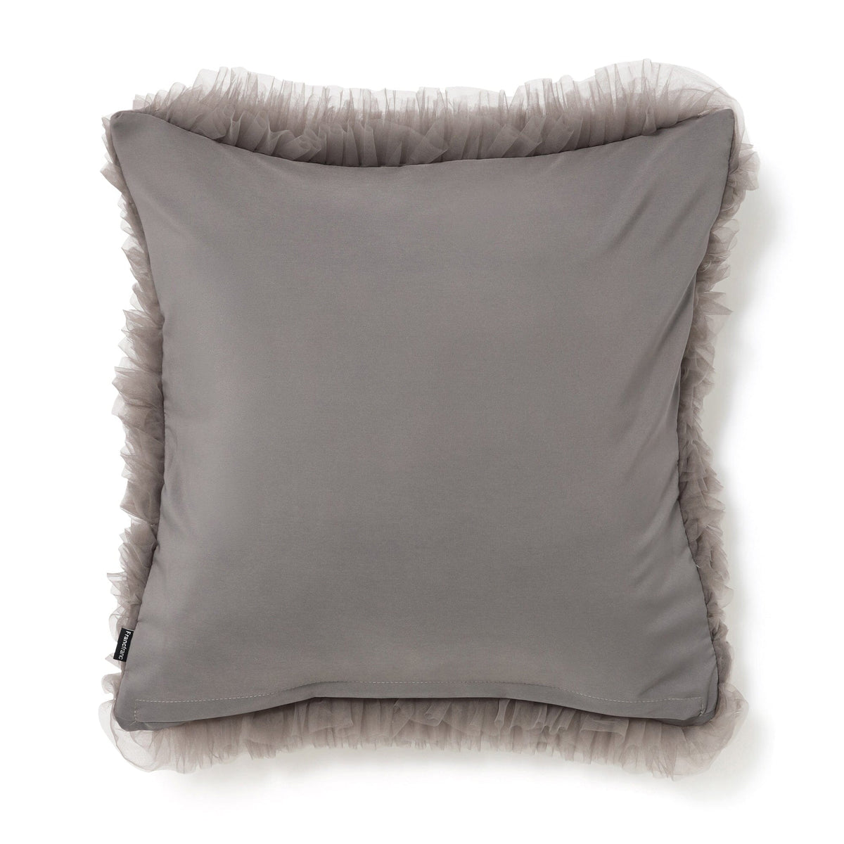 Tulle Frill Cushion Cover 450 X 450  Gray