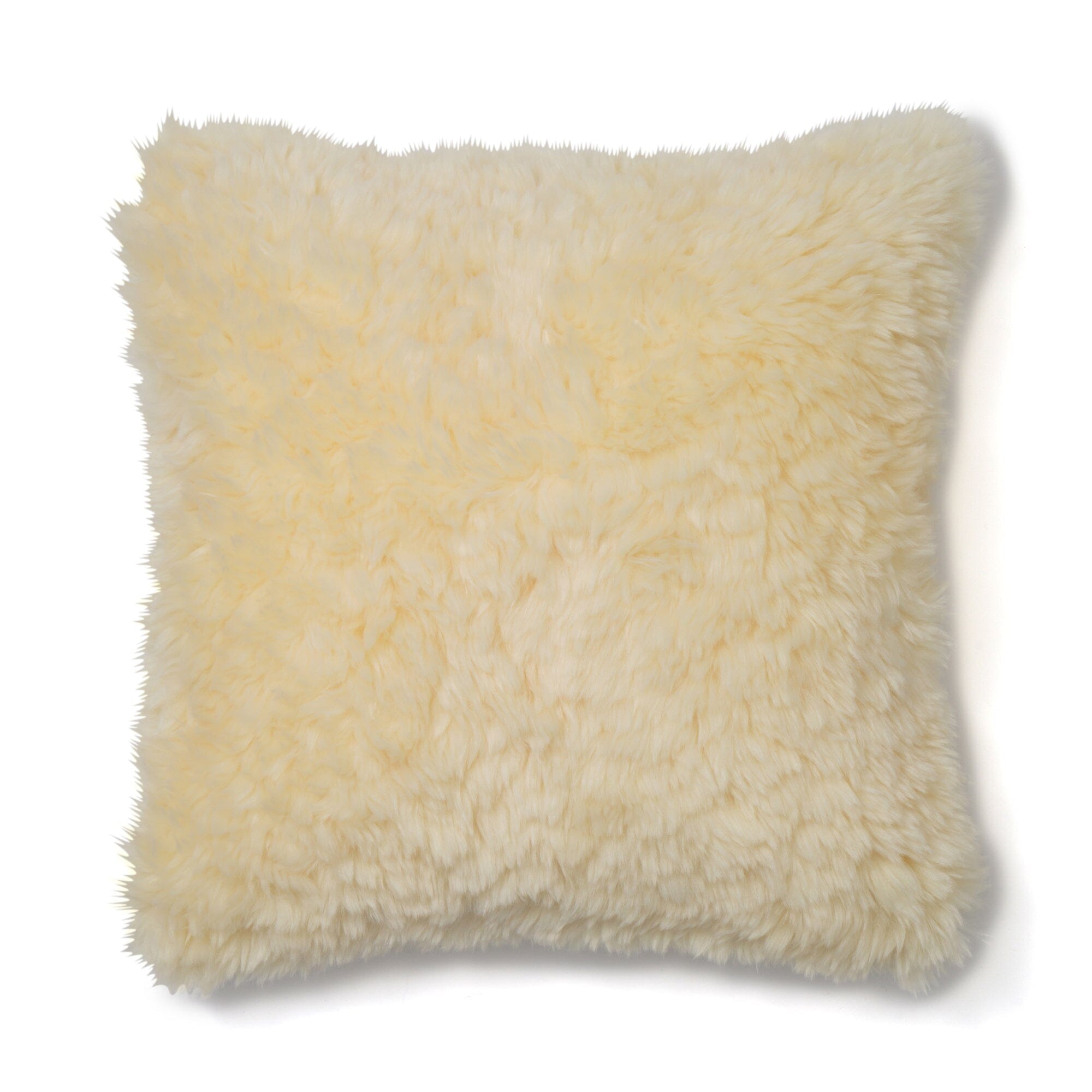 Eco Fur Cushion Cover 450 X 450 Light Yellow