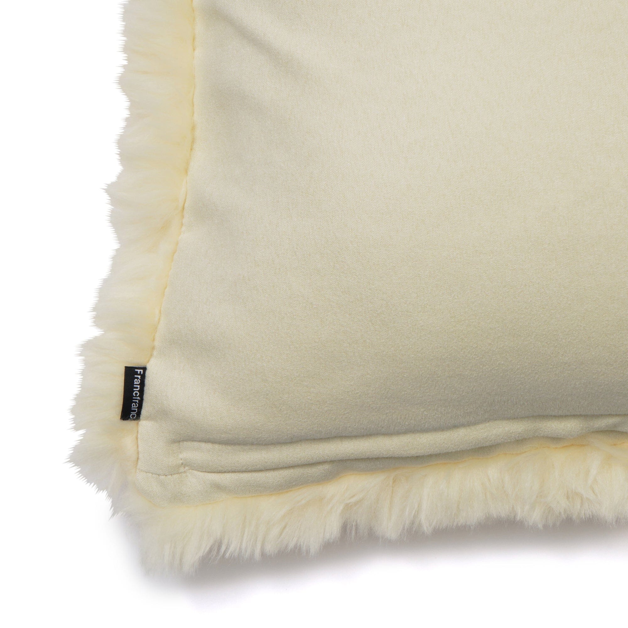 Eco Fur Cushion Cover 450 X 450 Light Yellow