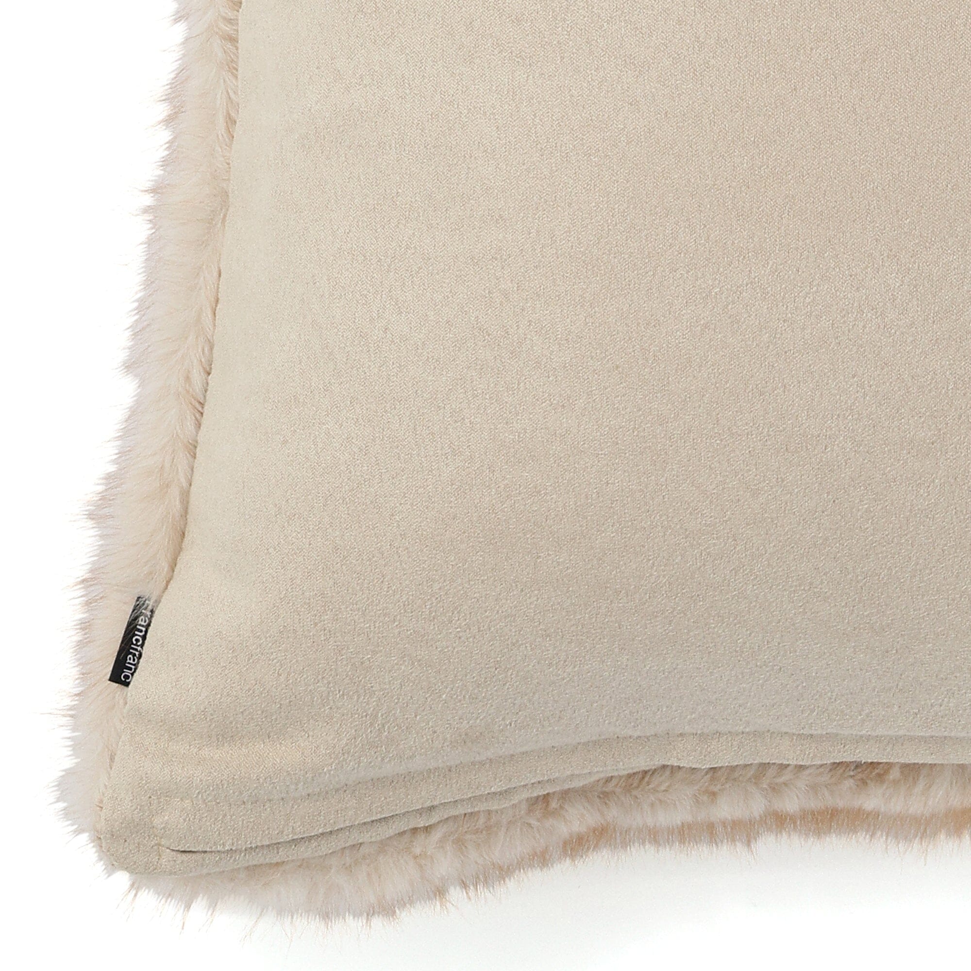 Eco Fur Cushion Cover 450 X 450 Cm Light Beige