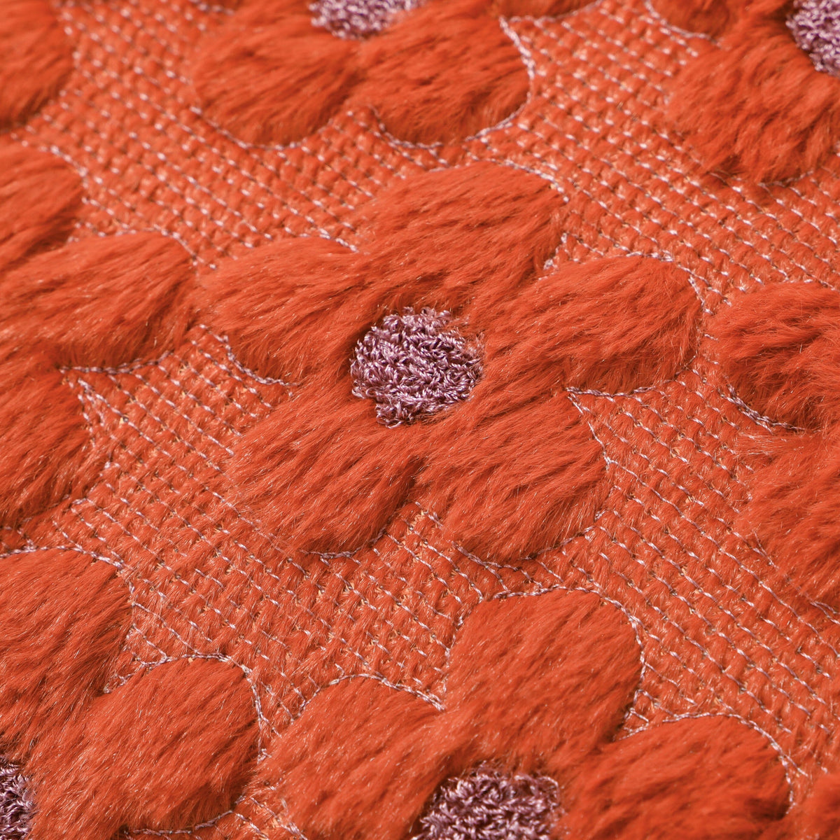 Eco Fur Cushion Cover 450X450 Orange