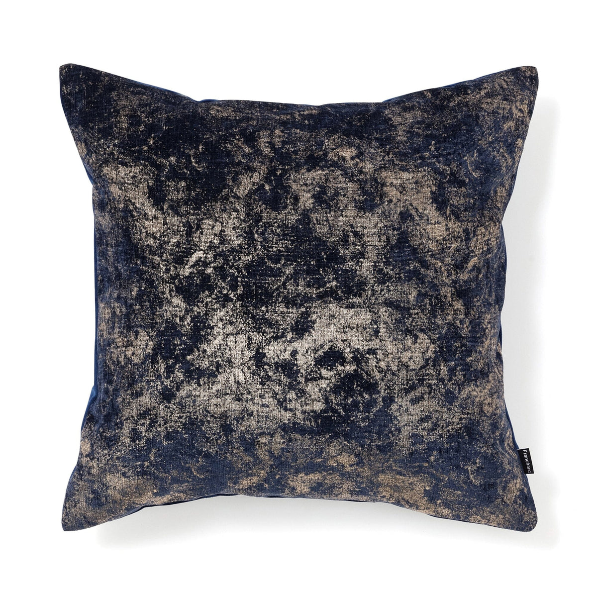 Metallic Print Cushion Cover 450 X 450  Navy X Gold