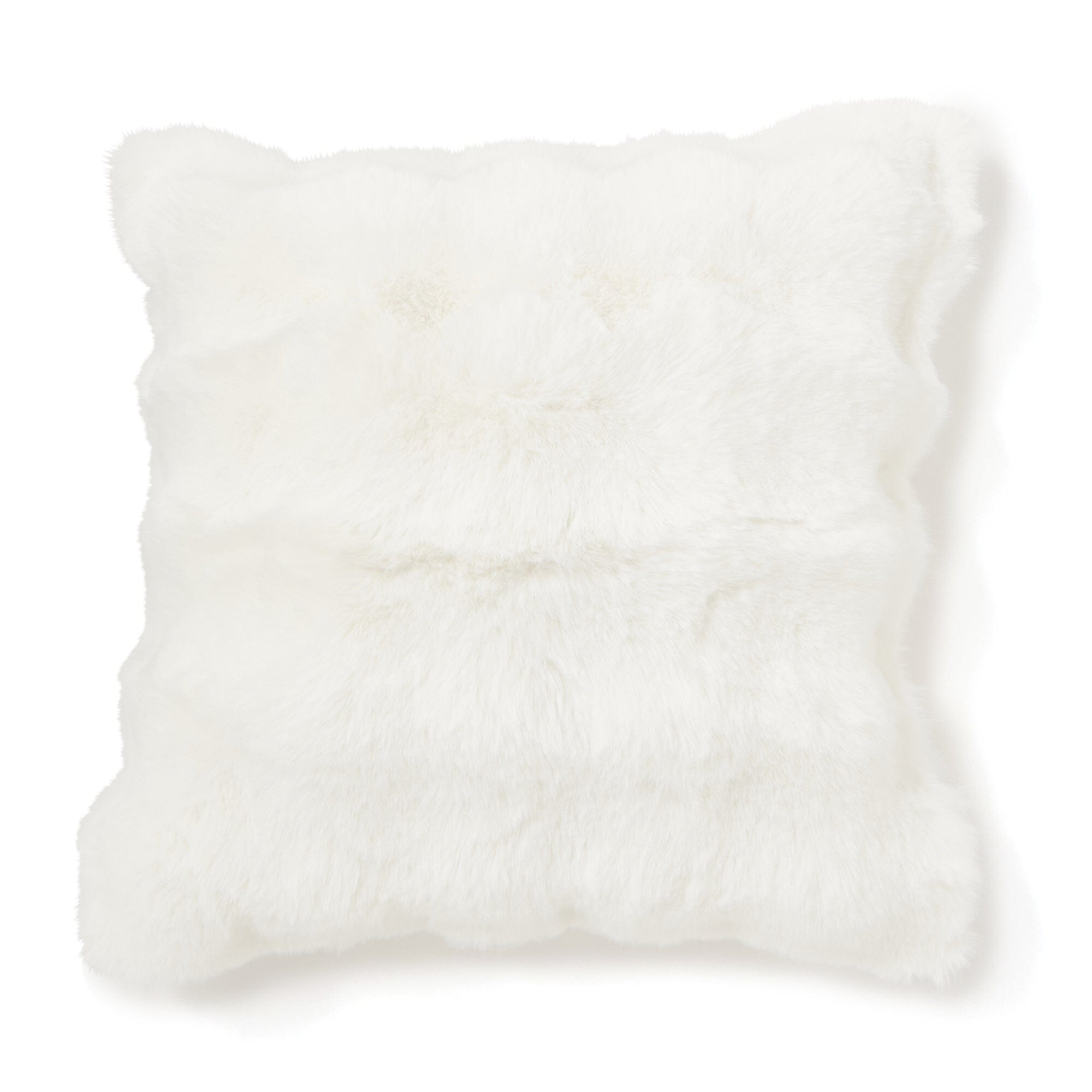 Eco Fur Cushion Cover 450X450 White