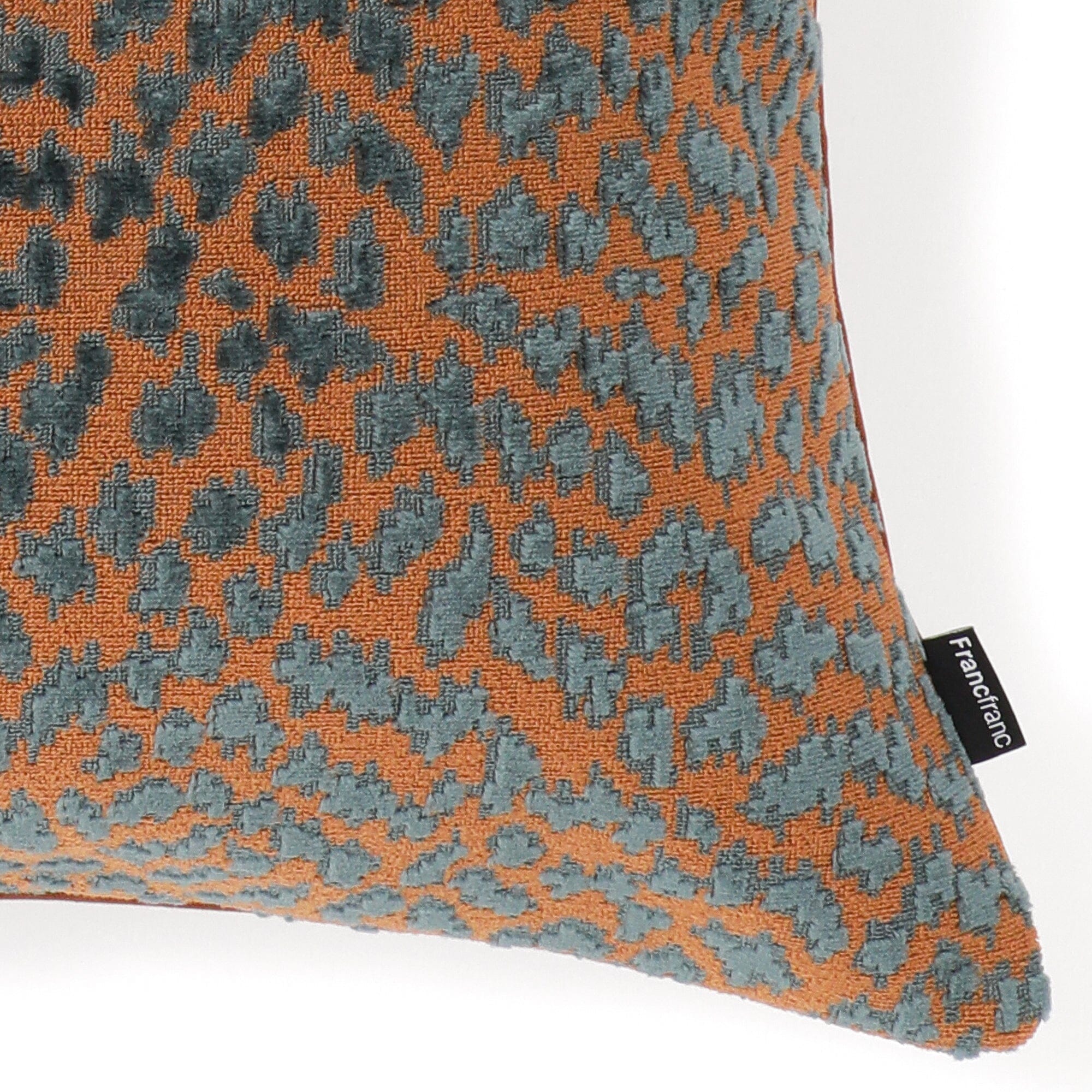 Jq Leopard Cushion Cover 450 X 450  Beige X Blue