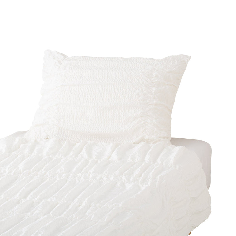 FUWARO 涼感枕頭套 皺褶 700 X 500 白色
