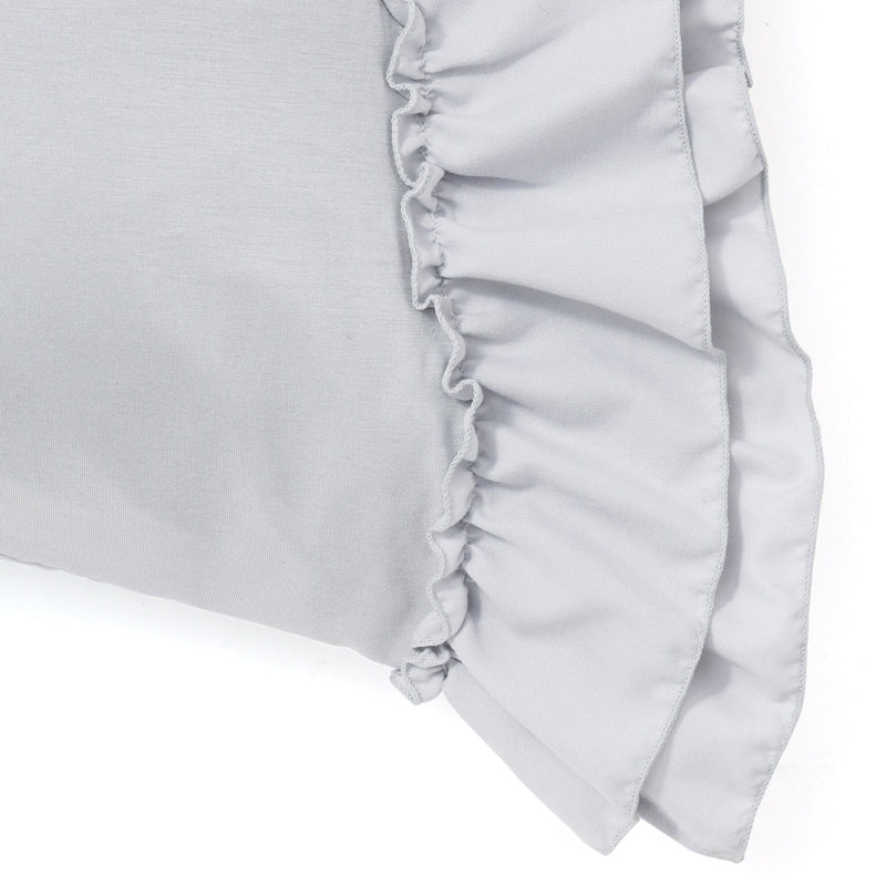 Fuwaro Cooling Pillow Cover Ruffles 700 X 500 Gray