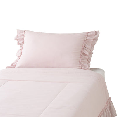 FUWARO 涼感枕頭套 荷葉邊 700 X 500 粉紅色