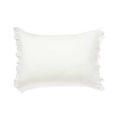 FUWARO 涼感枕頭套 荷葉邊 700 X 500 白色