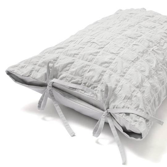 Sheersucker Check Pillowcase 700 X 500 Light Blue