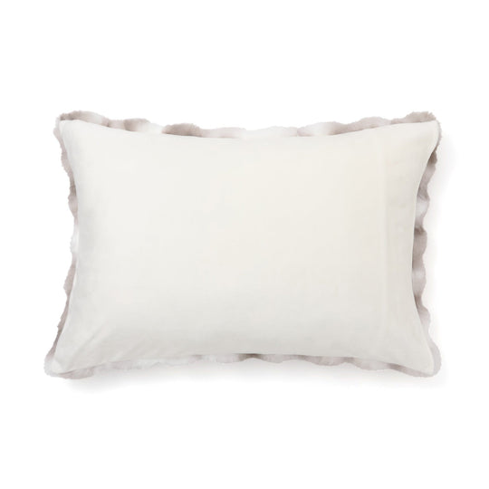 Warmy Pokomoko Fur Pillowcase Gray