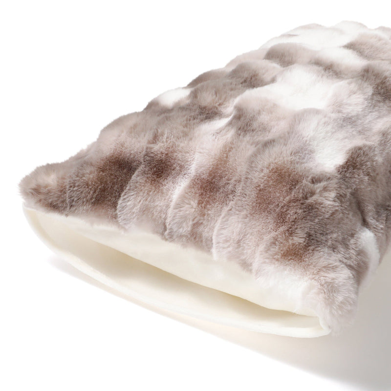Warmy Pokomoko Fur Pillowcase Gray