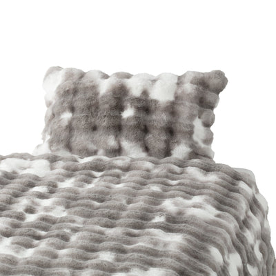 Warmy Pokomoko Fur Pillowcase Gray