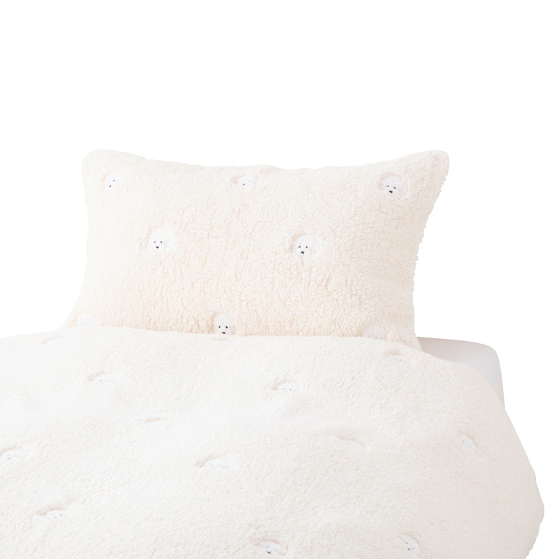 Warmy Poodle X Boa Pillowcase Ivory