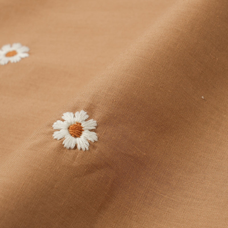 Daisy Embroidery Pillowcase 700X500 Beige