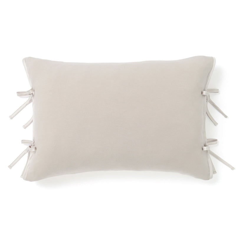 Cica Satin Ribbon Pillowcase 700 X 500 Gray x Beige