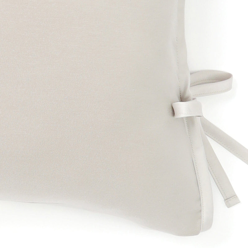 Cica Satin Ribbon Pillowcase 700 X 500 Gray x Beige