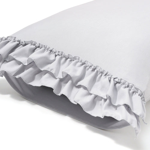 Fuwaro Cooling Pillow Cover  Frill Gray