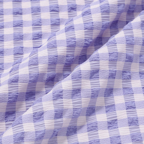 Fuwaro Cooling Pillow Cover Frill Check Pink X Purple