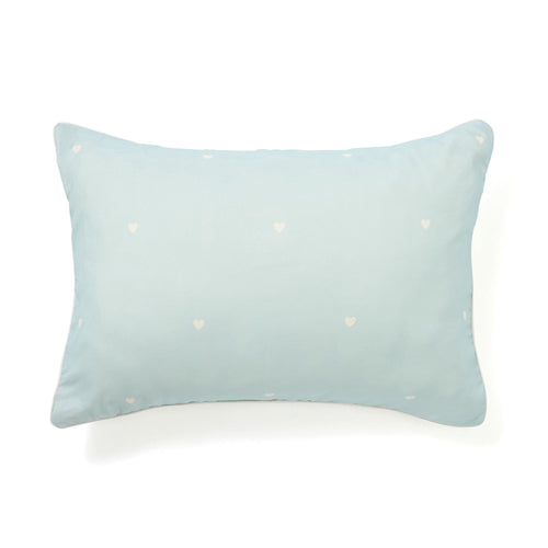 Fuwaro Cooling Pillow Cover Heart  Light Green X Ivory