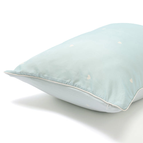 Fuwaro Cooling Pillow Cover Heart  Light Green X Ivory