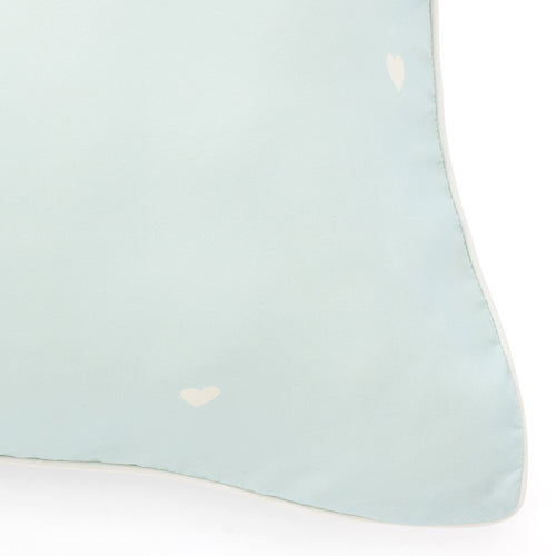 Fuwaro Cooling Pillow Cover Heart  Light Green X Ivory