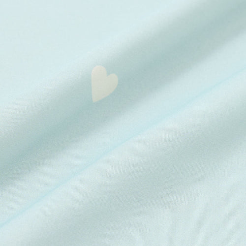 Fuwaro Cooling Pillow Cover Heart  Light Green X Ivory