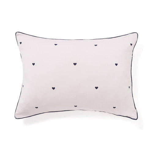 Fuwaro Cooling Pillow Cover Heart  Pink X Navy