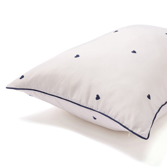 Fuwaro Cooling Pillow Cover Heart  Pink X Navy