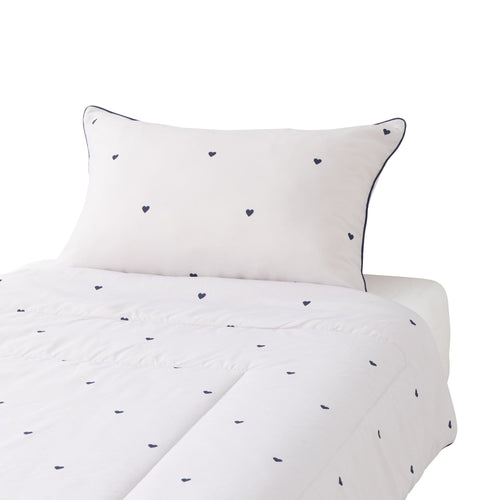 Fuwaro Cooling Pillow Cover Heart  Pink X Navy