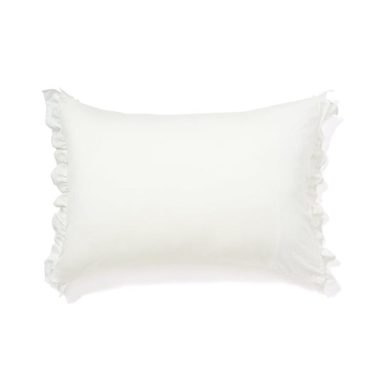 Fuwaro Cooling Pillow Cover  Frill White