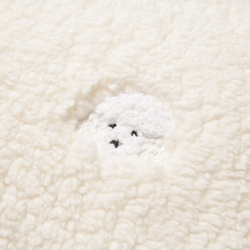 WARMY Poodle x Boa Comforter Case Double Ivory