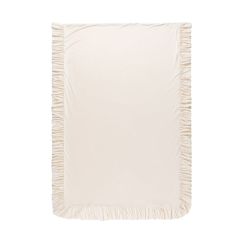 Warmy Argan Oil Frill Comforter Case  Single White