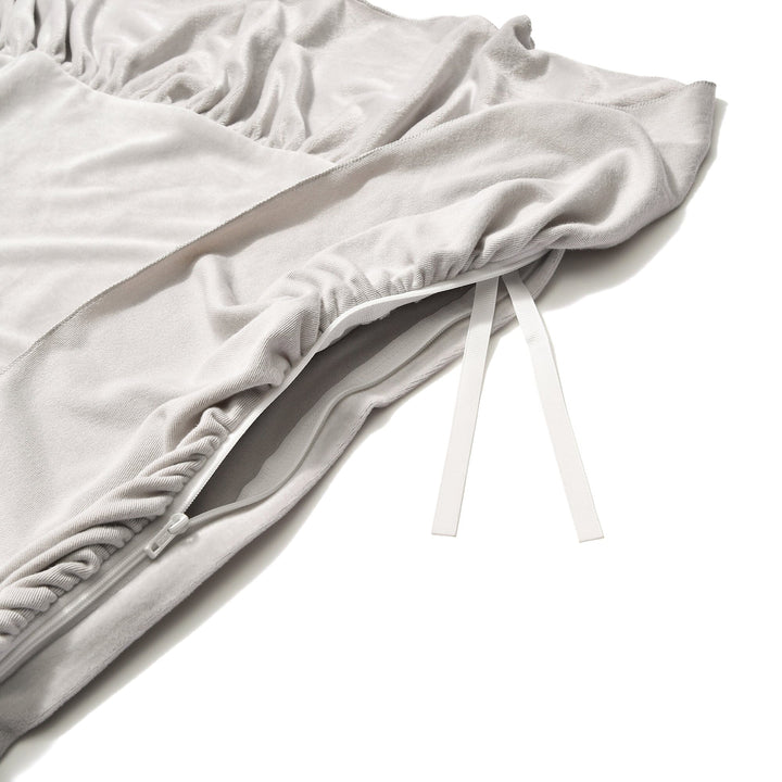Warmy Argan Oil Frill Comforter Case Single Grey Warmy Argan Oil Frill Comforter Case Single Grey