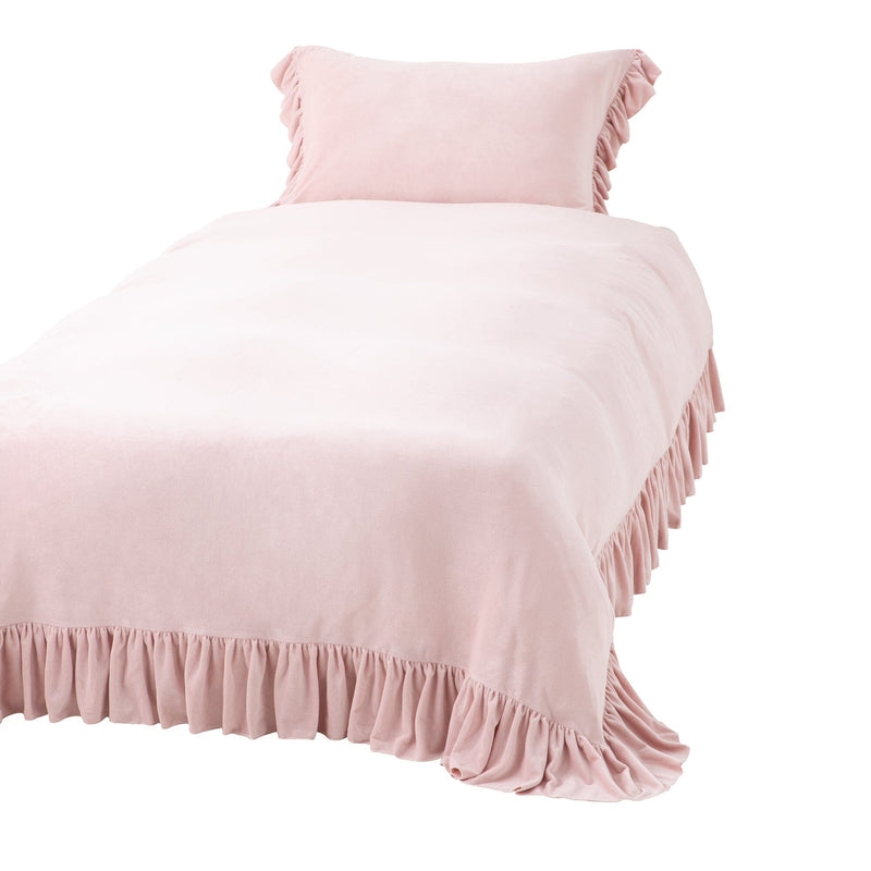 Warmy Argan Oil Frill Comforter Case  Single Pink