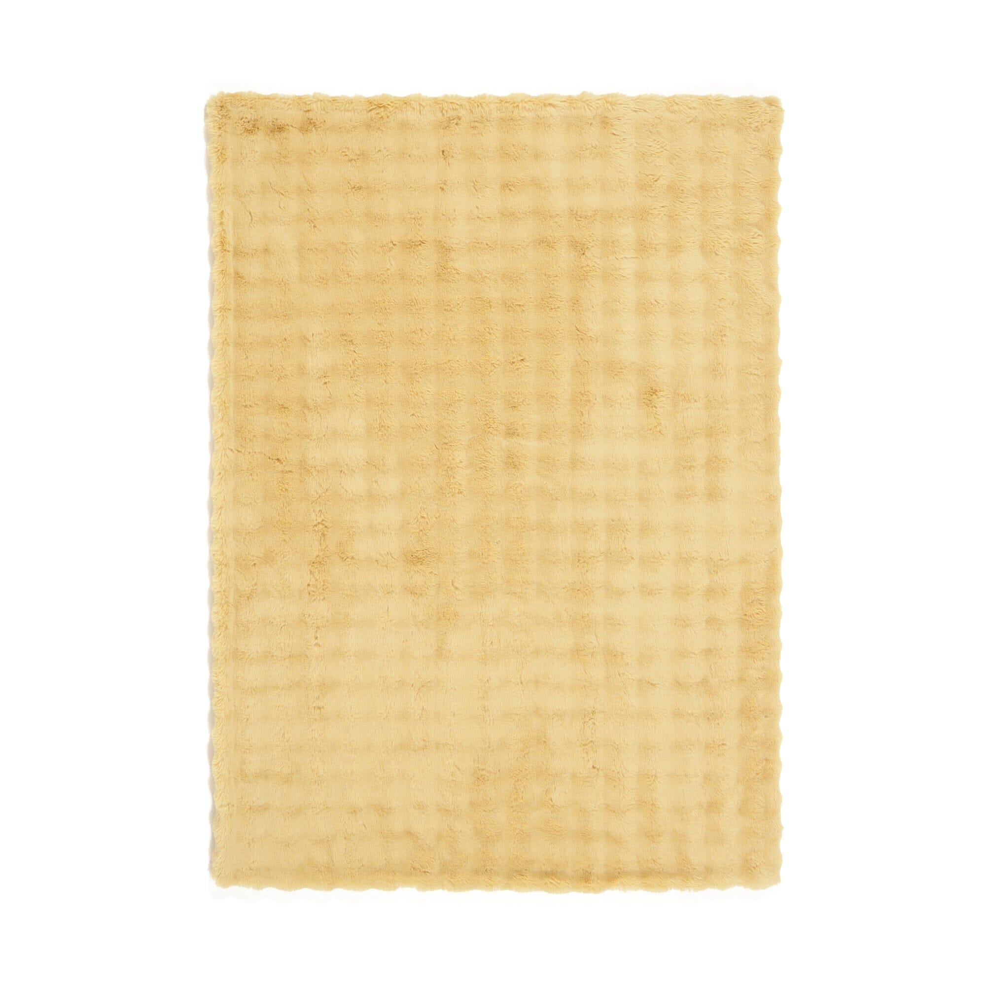 WARMY POKOMOKO 雙人毛皮羽絨被套 黃色