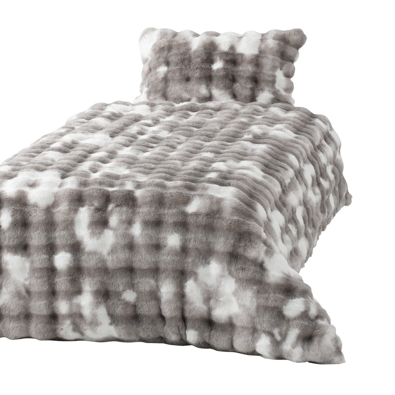 Warmy Pocomoko Fur Duvet Cover Single Gray