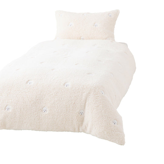 Warmy Poodle X Boa Duvet Cover Double Ivory
