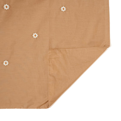 Daisy Embroidery Comforter Case Single Beige