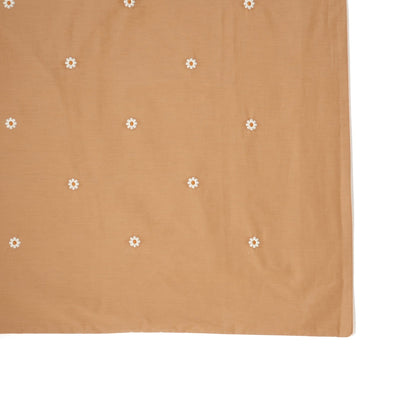 Daisy Embroidery Comforter Case Single Beige