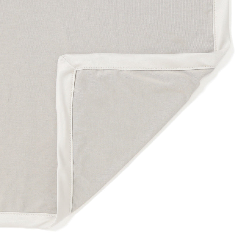 Cica Satin Ribbon Duvet Cover Double Gray x Beige