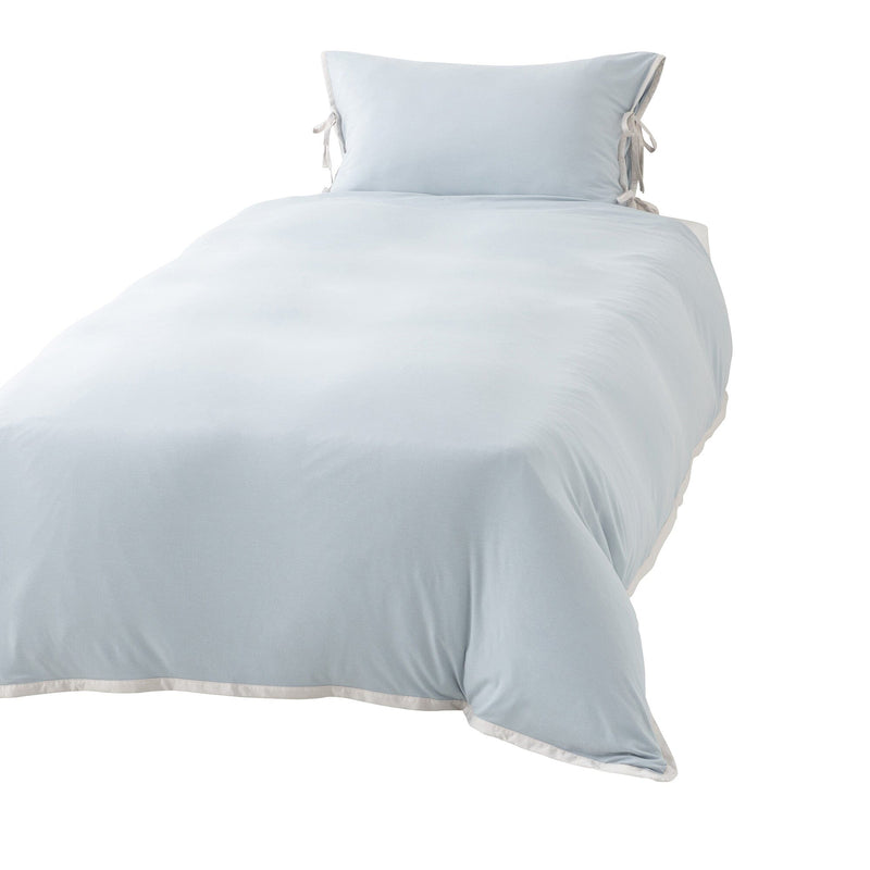 Cica Satin Ribbon Duvet Cover Single Blue
