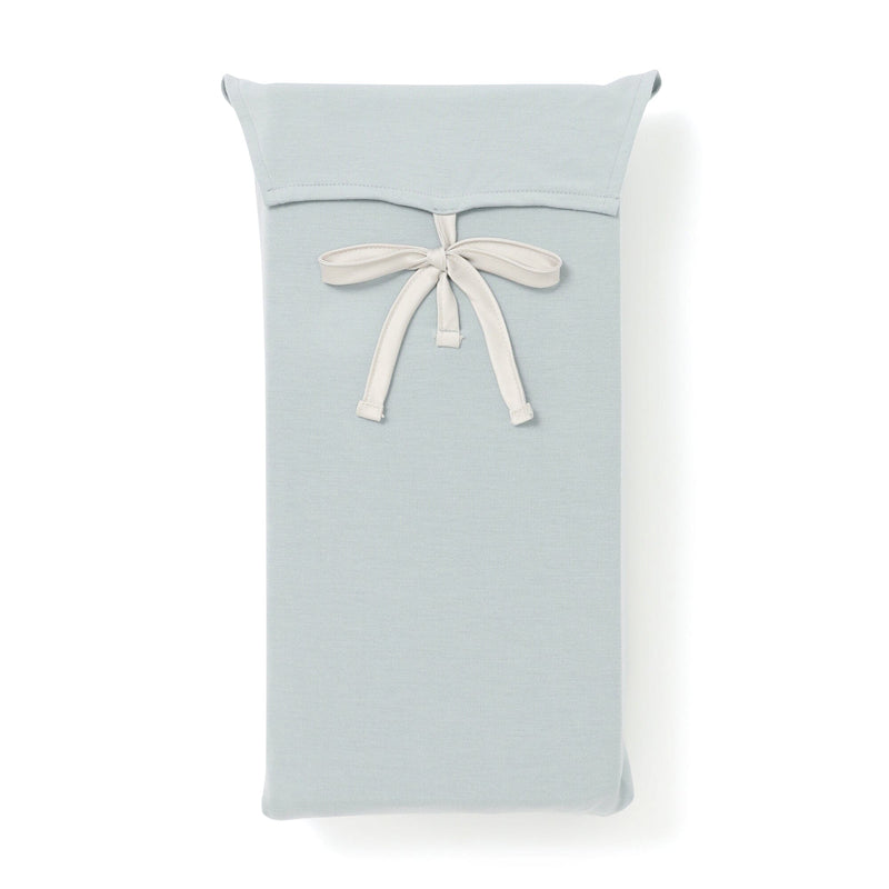 Cica Satin Ribbon Duvet Cover Double Blue