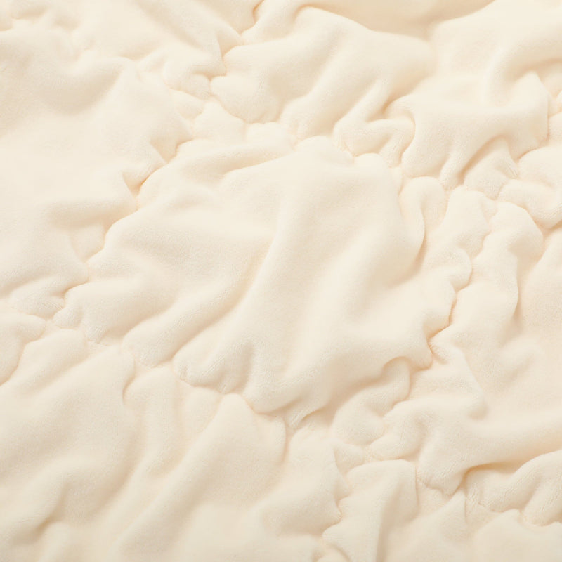 Warmy Square Quilt Duvet Cover Single Ivory