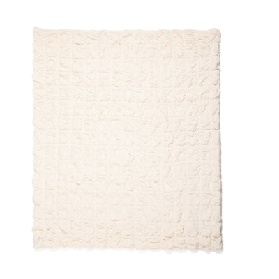 Warmy Square Quilt Duvet Cover Double Ivory