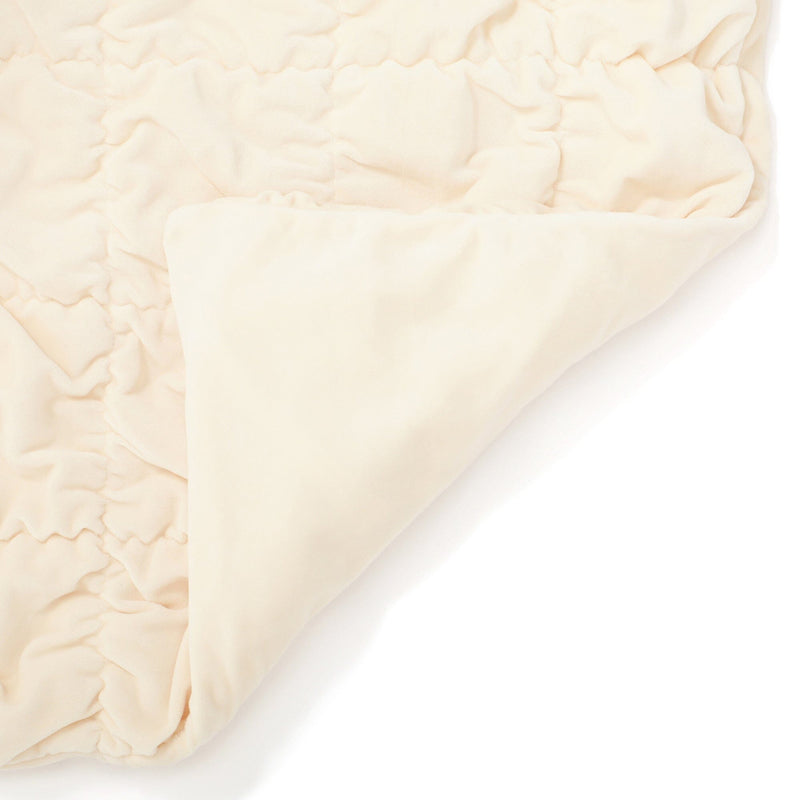 Warmy Square Quilt Duvet Cover Double Ivory