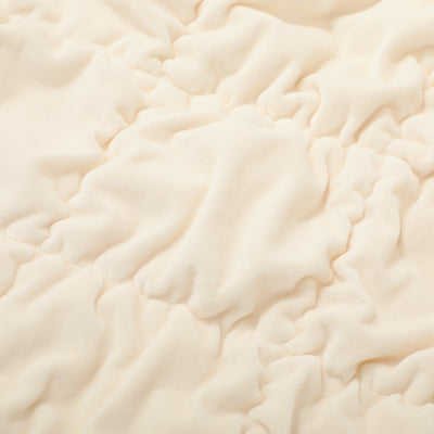 Warmy Square Quilt Duvet Cover Double Ivory