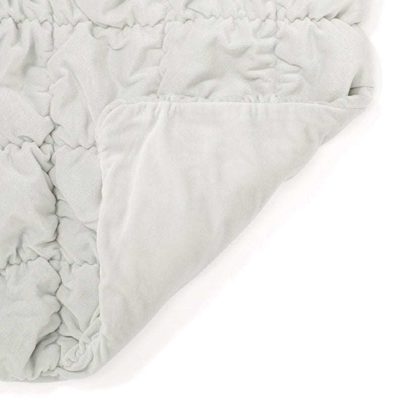 Warmy Square Quilt Duvet Cover Double Gray